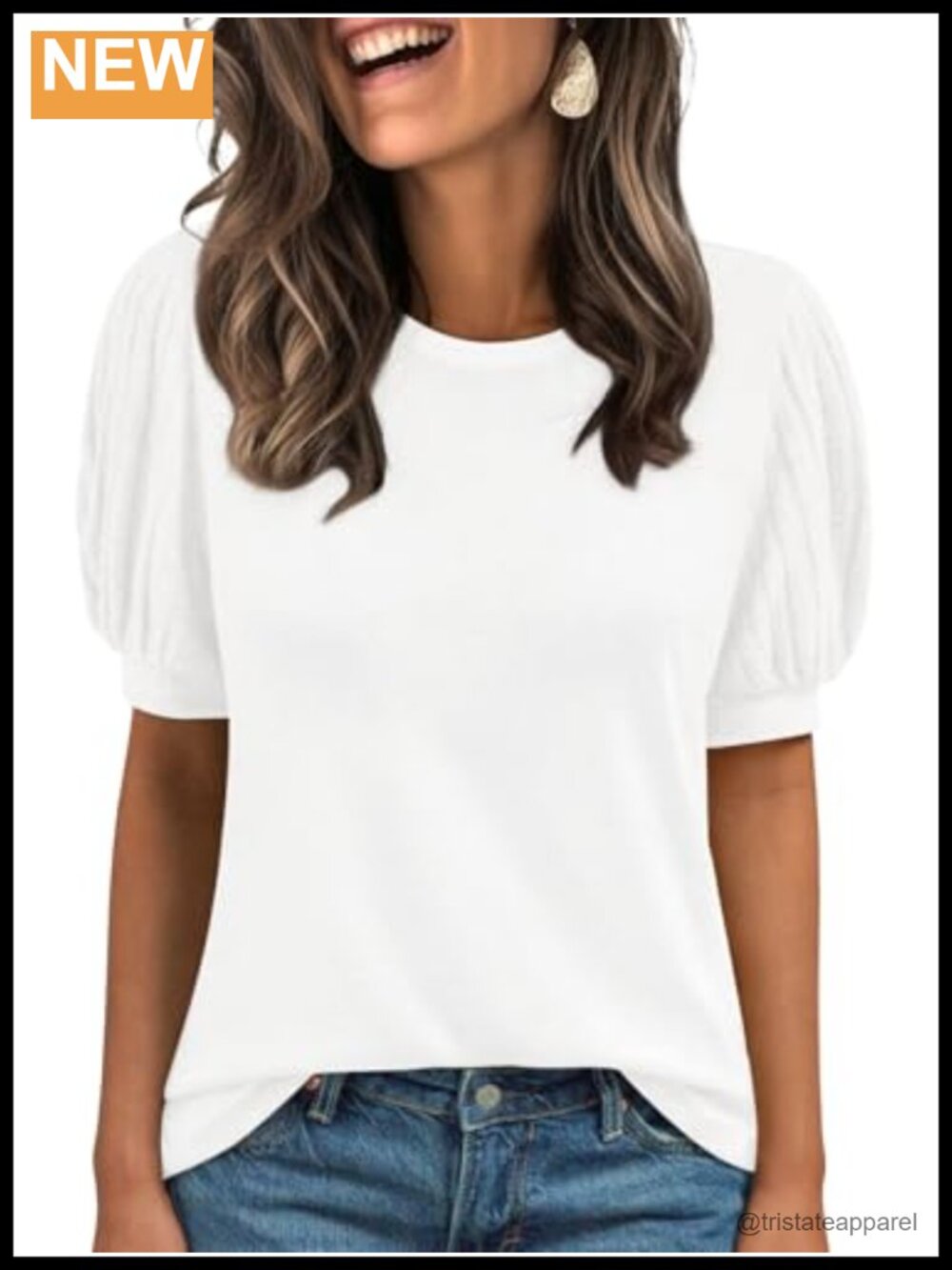 Womens Short Sleeve Crew Neck Tunic Top Casual Blouse